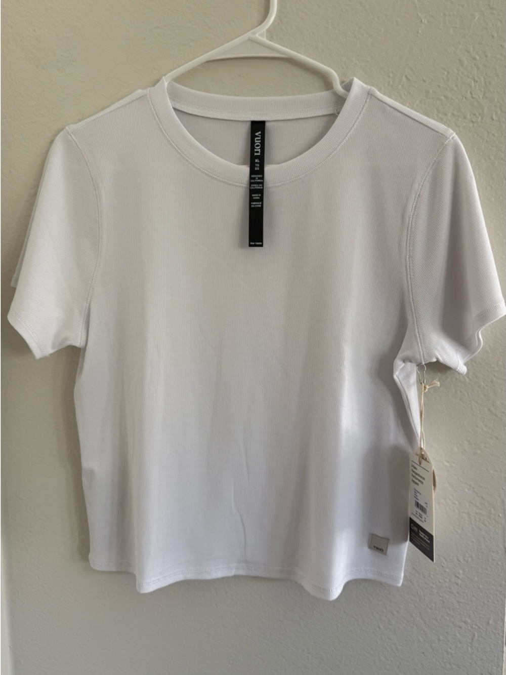 Vuori Pose fitted T white size XL